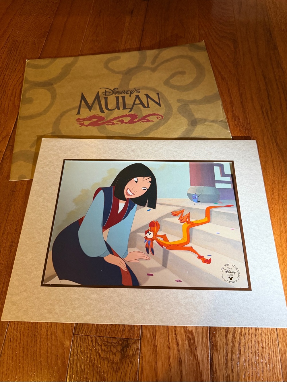 Disney Mulan Wall Art Print in Orange, Blue and Black